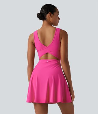 Robe sport de danse SoftlyZero™ Airy 2-en-1 toucher frais mini avec poches - Édition Easy Peasy - Longueur rallongée Robe sport de danse SoftlyZero™ Airy 2-en-1 toucher frais mini avec poches - Édition Easy Peasy - Longueur rallongée