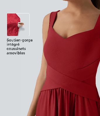 Fließendes Maxi Casual Kleid mit Taschen