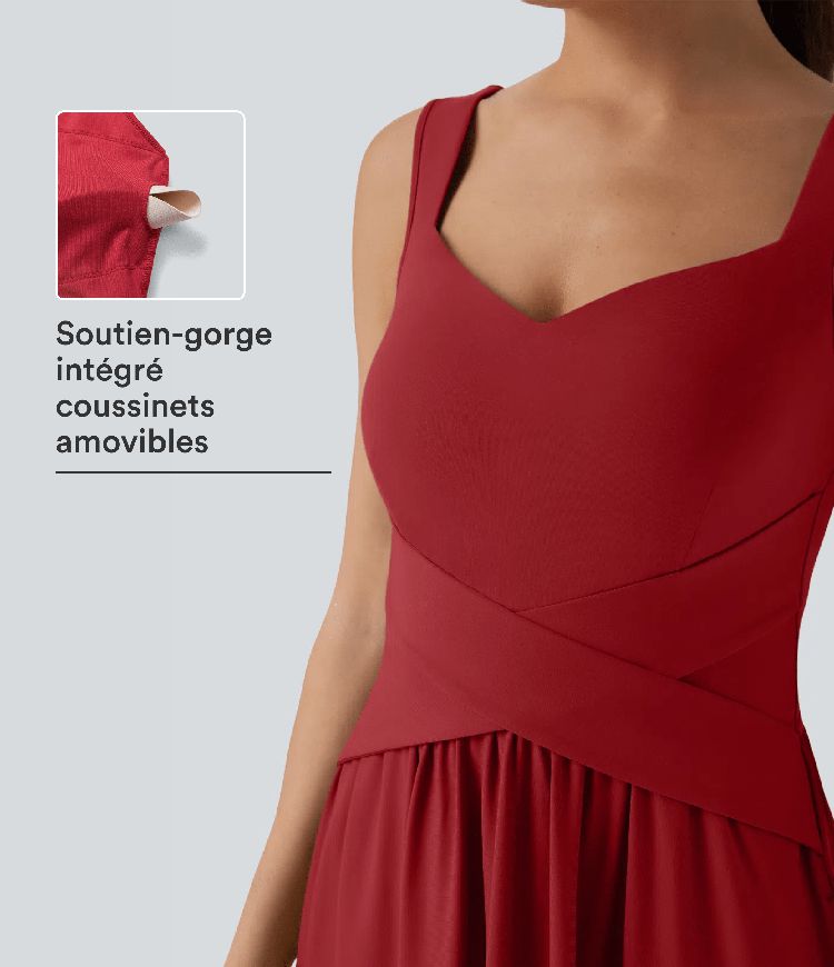 Fließendes Maxi Casual Kleid mit Taschen