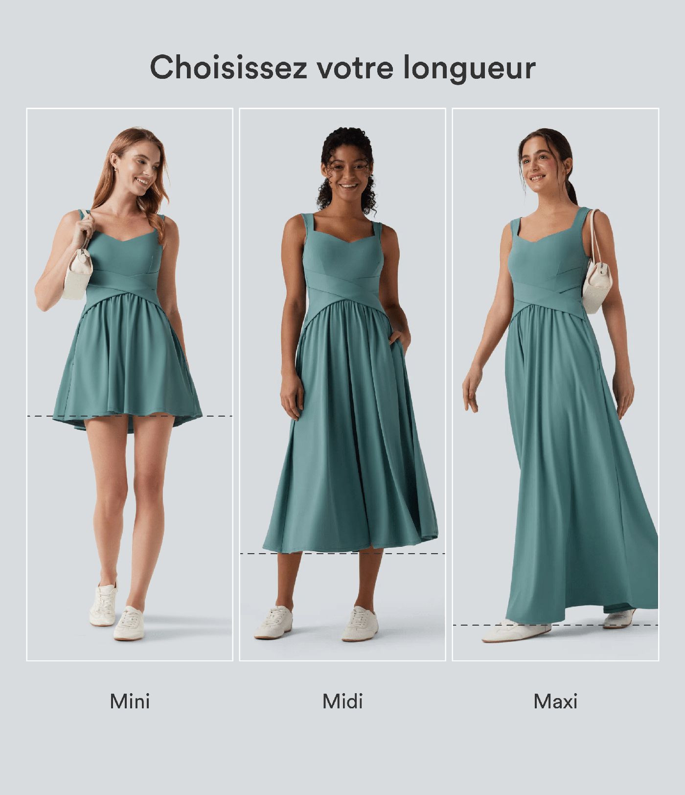 Fließendes Maxi Casual Kleid mit Taschen