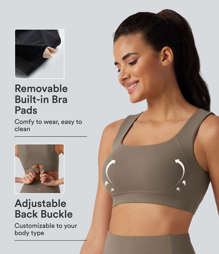 Halara UltraSculpt™ Medium Support U Neck Built-in Bra Push-Up Training Sports Bra Halara UltraSculpt™ Medium Support U Neck Built-in Bra Push-Up Training Sports Bra