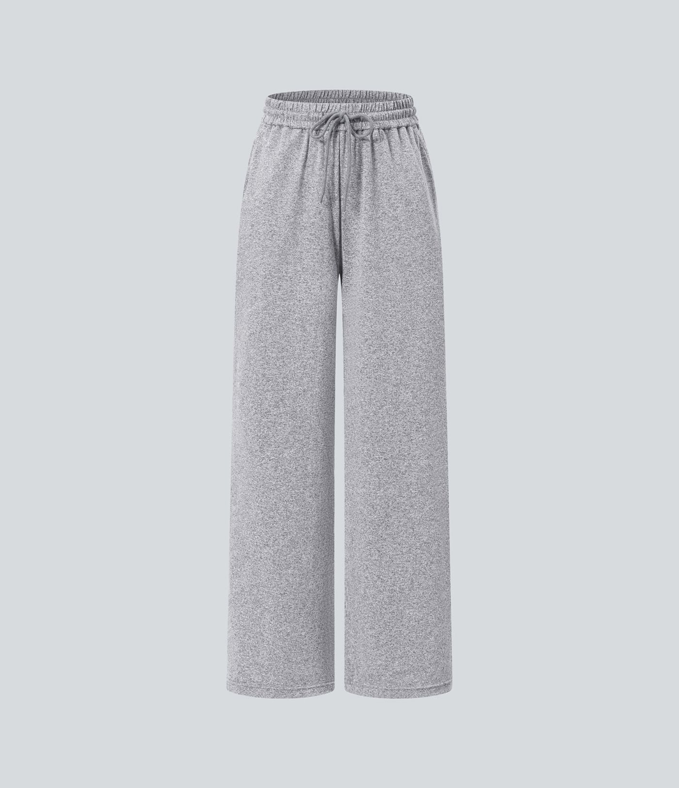 High Waisted Drawstring Pocket Wide Leg Baggy Casual Pants