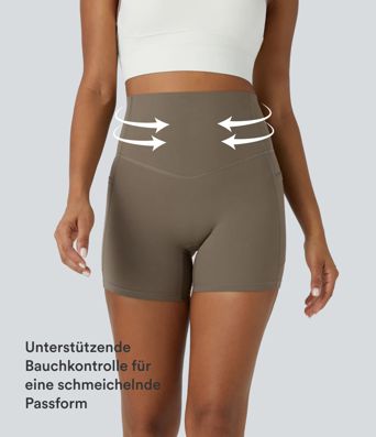 Halara UltraSculpt™ - Formende Workout-Leggings mit hohem Bund, Seitentaschen und Bauchkontrolle - 12,7 cm
