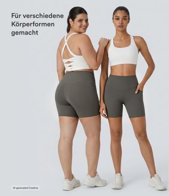 Halara UltraSculpt™ - Formende Workout-Leggings mit hohem Bund, Seitentaschen und Bauchkontrolle - 12,7 cm