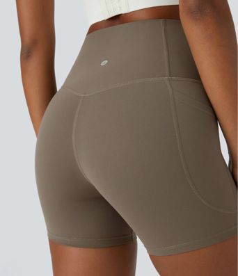 Halara UltraSculpt™ - Formende Workout-Leggings mit hohem Bund, Seitentaschen und Bauchkontrolle - 12,7 cm