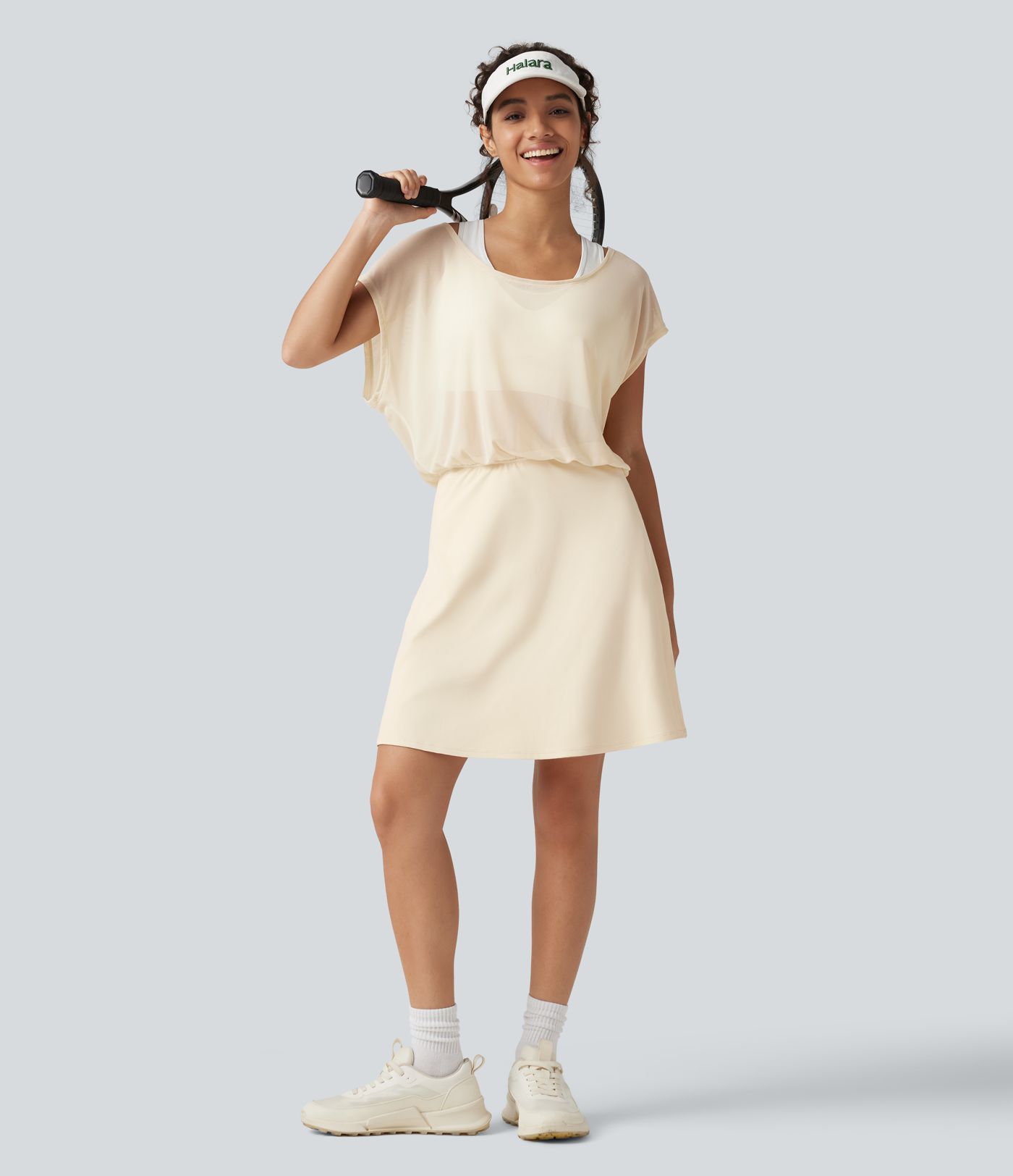 SoftlyZero™ Plush Boat Neck Short Sleeve 2-in-1 Mini Yoga Active Dress with Pockets-Easy Peezy Edition SoftlyZero™ Plush Boat Neck Short Sleeve 2-in-1 Mini Yoga Active Dress with Pockets-Easy Peezy Edition