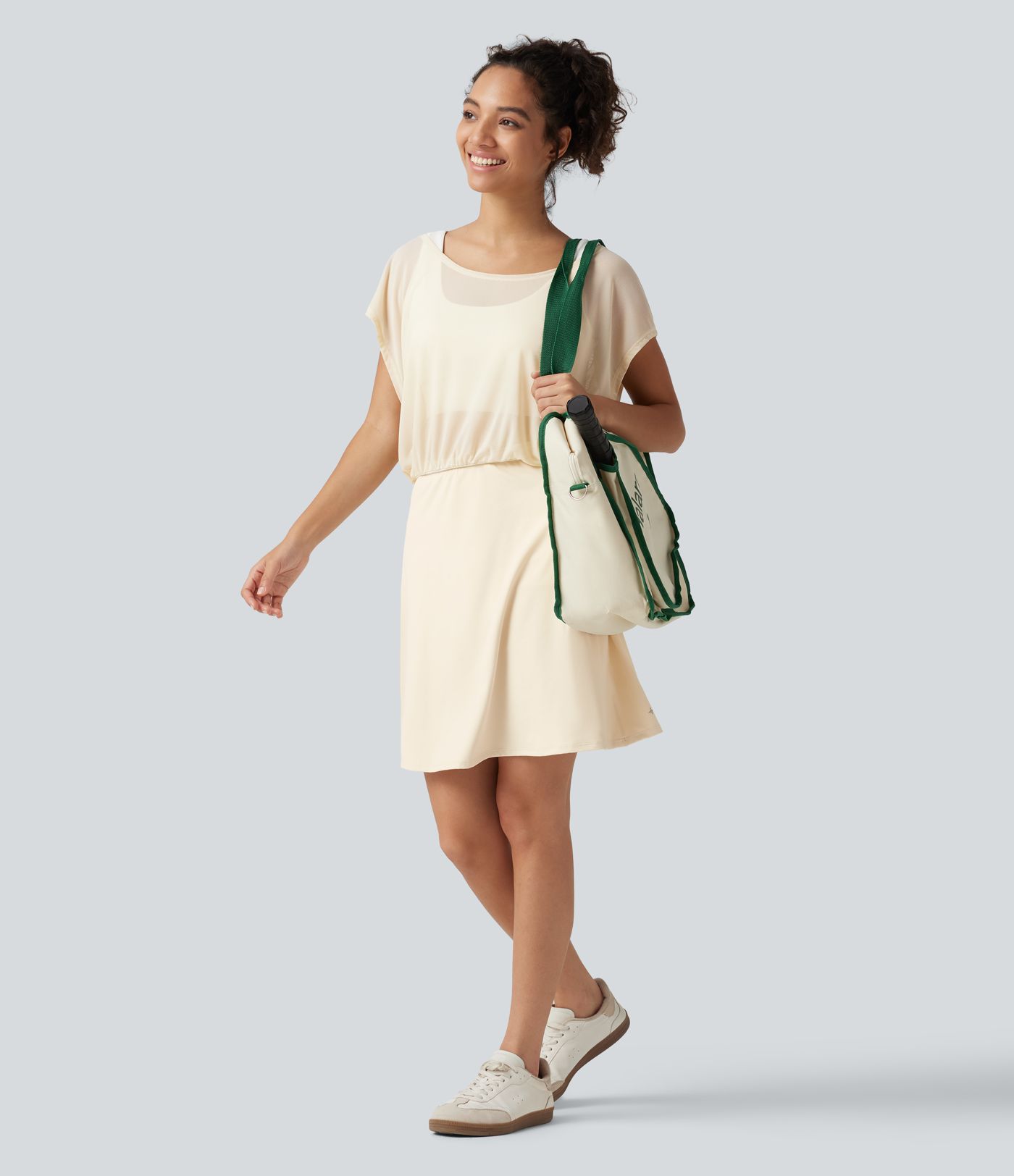 SoftlyZero™ Plush Boat Neck Short Sleeve 2-in-1 Mini Yoga Active Dress with Pockets-Easy Peezy Edition SoftlyZero™ Plush Boat Neck Short Sleeve 2-in-1 Mini Yoga Active Dress with Pockets-Easy Peezy Edition