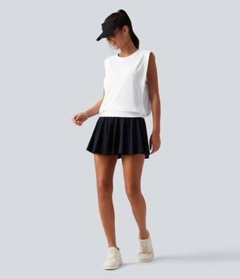Round Neck Sleeveless Cool Touch Work Sports Top-UPF50+