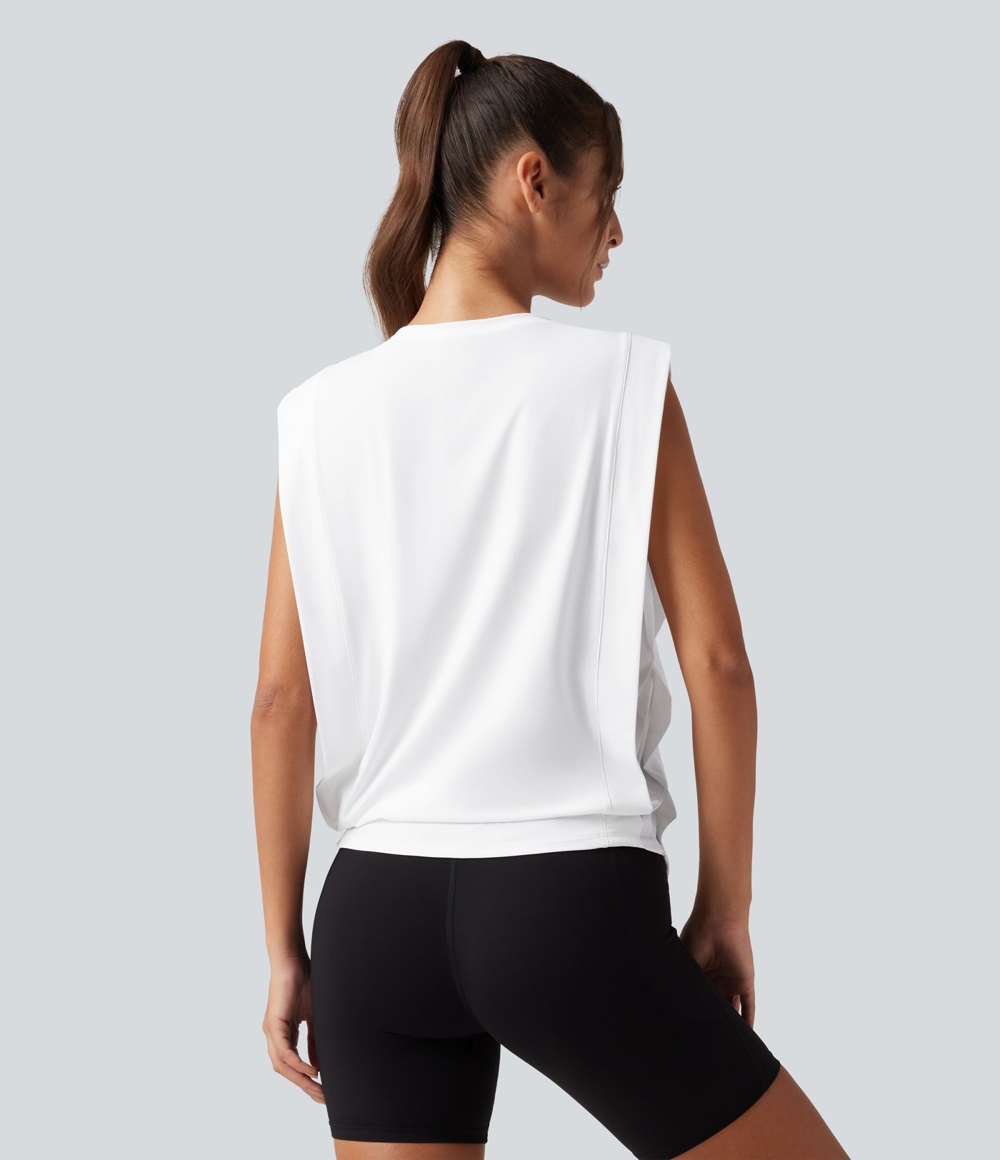 Round Neck Sleeveless Cool Touch Work Sports Top-UPF50+