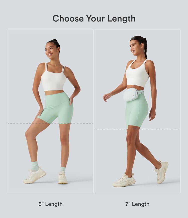Halara UltraSculpt™ High Waisted Tummy Control Shaping Training Biker Shorts 7'' with Pockets