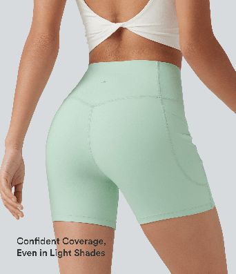 Halara UltraSculpt™ High Waisted Tummy Control Shaping Training Biker Shorts 5'' with Pockets