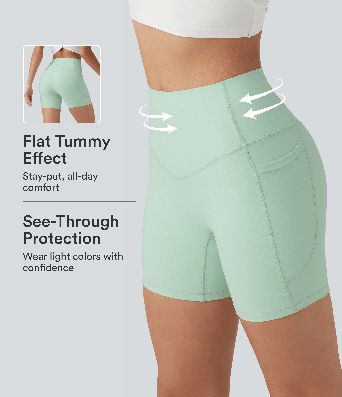 Halara UltraSculpt™ High Waisted Tummy Control Shaping Training Biker Shorts 5'' with Pockets