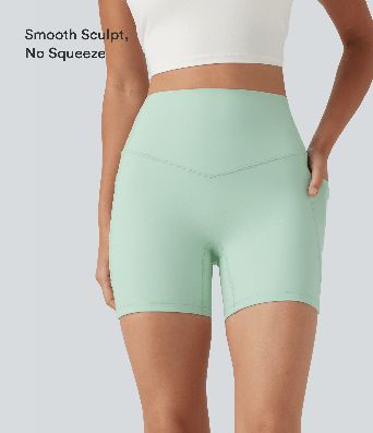 Halara UltraSculpt™ High Waisted Tummy Control Shaping Training Biker Shorts 5'' with Pockets