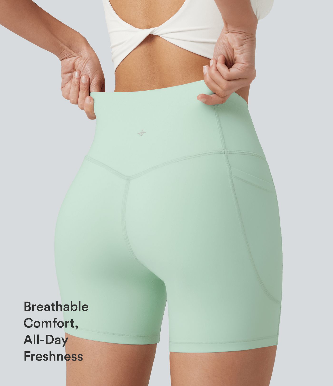 Halara UltraSculpt™ High Waisted Tummy Control Shaping Training Biker Shorts 5'' with Pockets