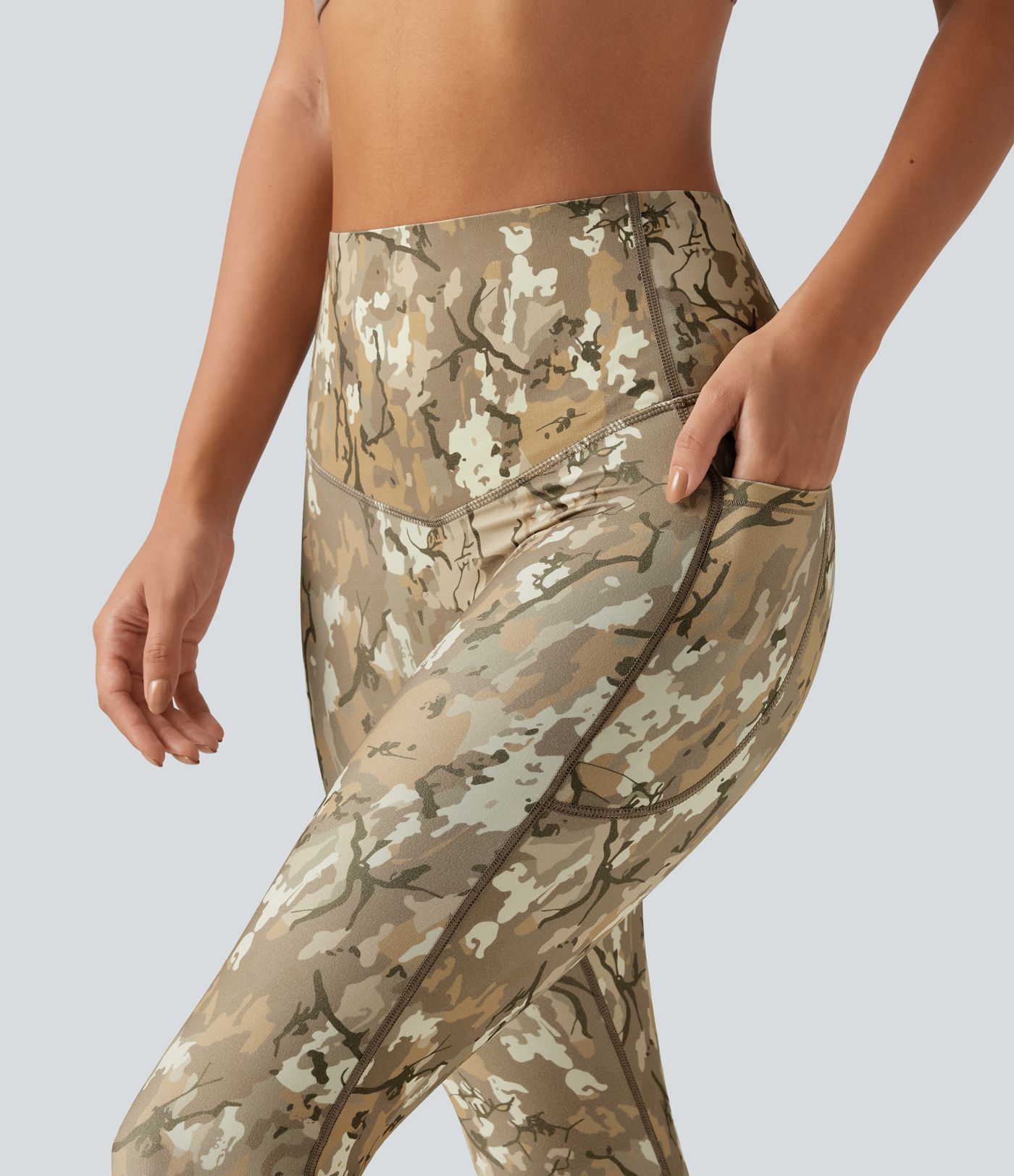 Halara UltraSculpt™ Camo Print High Waisted Tummy Control Yoga Leggings with Pockets