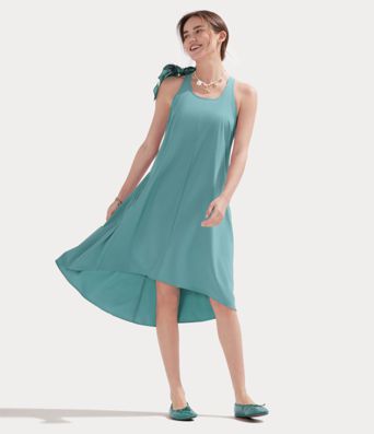 Breezeful™ RacerPocket High Low Flowy Midi Quick Dry Casual Dress