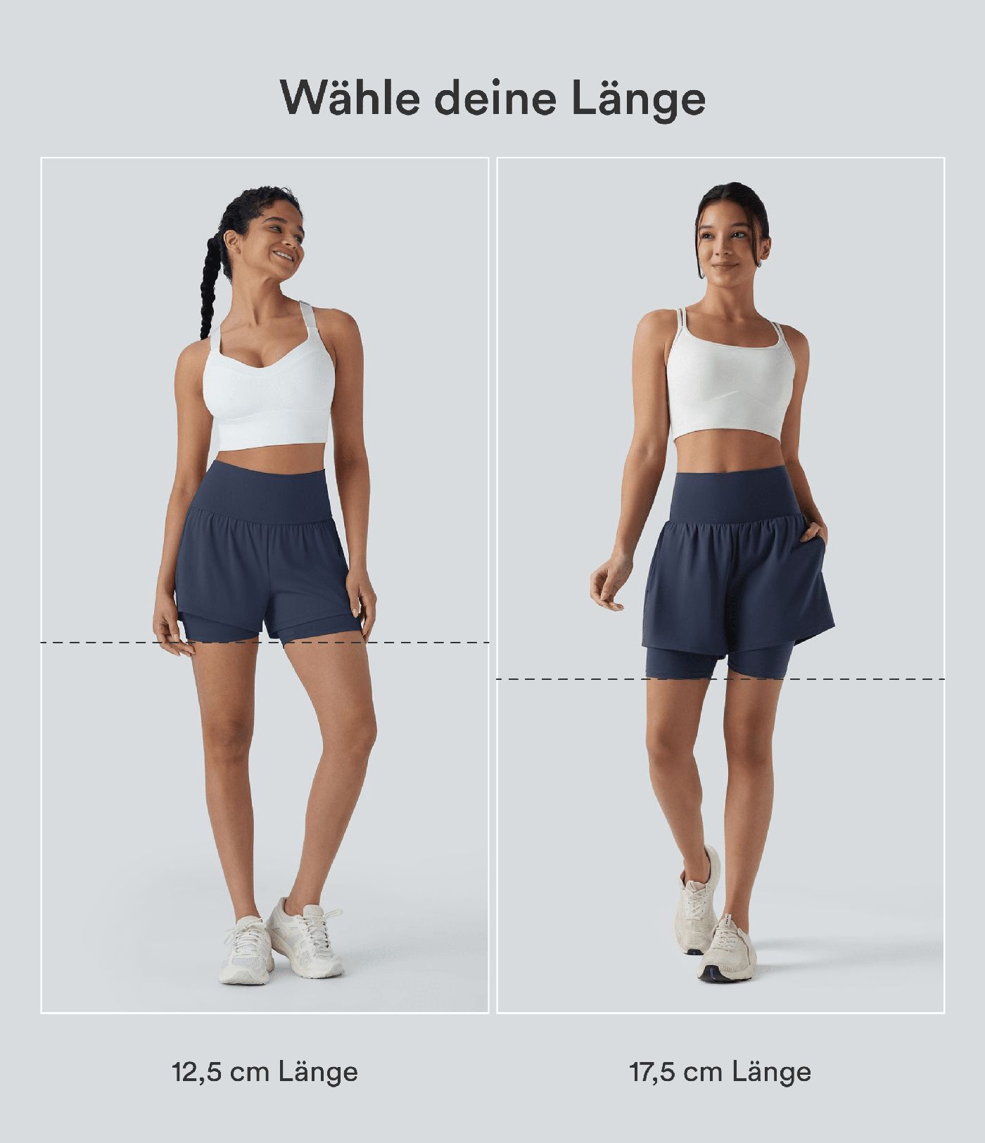 SoftlyZero™ Short de Yoga Aérien Taille Haute Super 2-en-1 Cool Touch de 5 pouces avec Poches