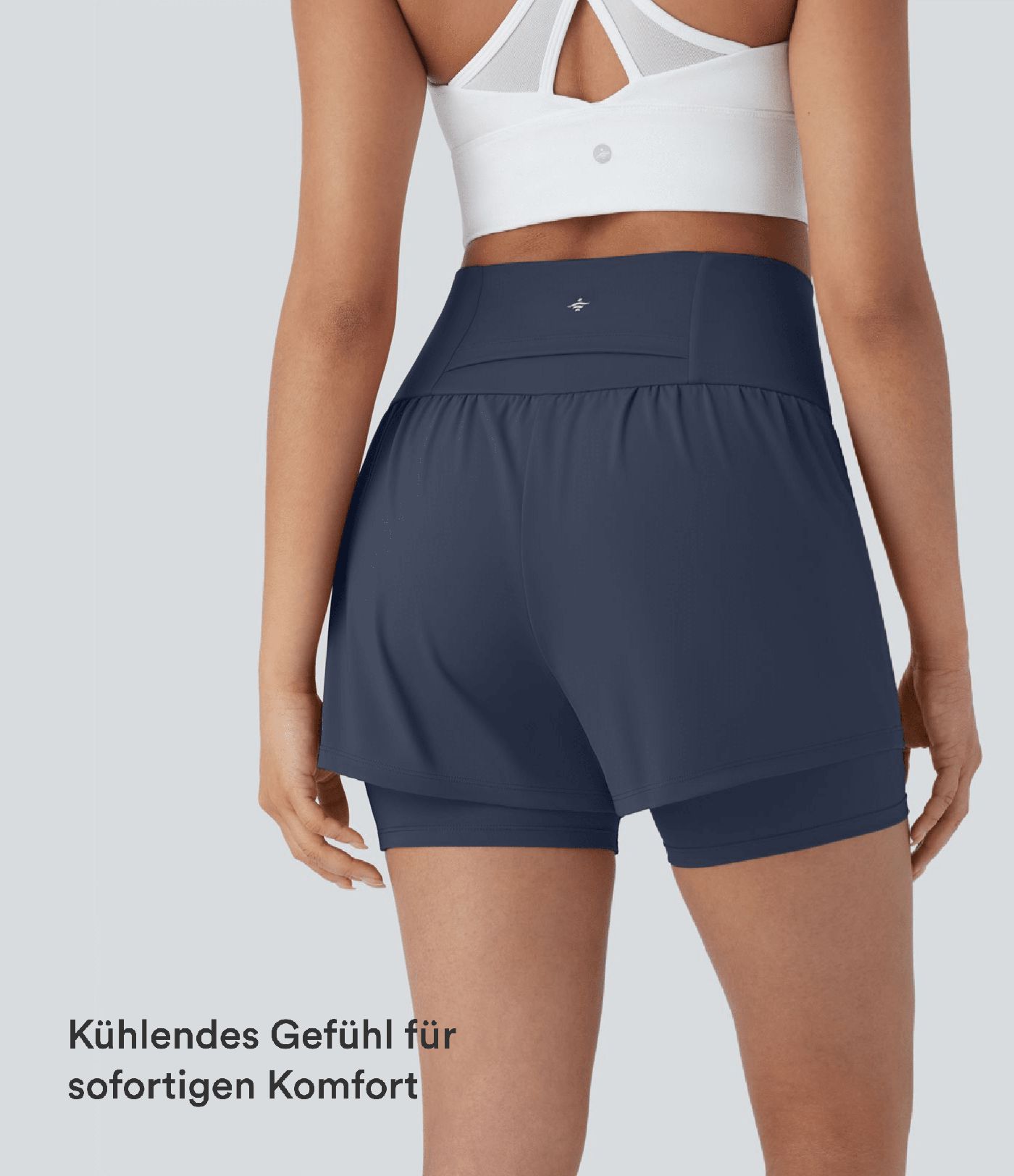 SoftlyZero™ Short de Yoga Aérien Taille Haute Super 2-en-1 Cool Touch de 5 pouces avec Poches
