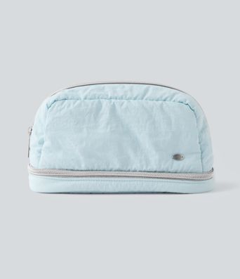 Metal Logo Makeup Bag with Mirror