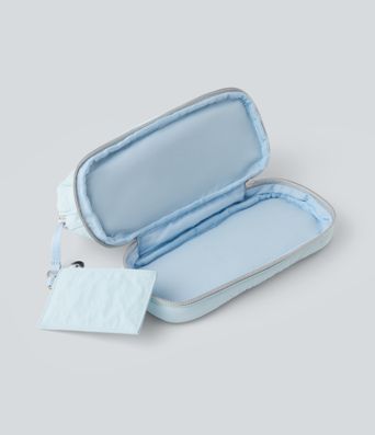 Metal Logo Makeup Bag with Mirror