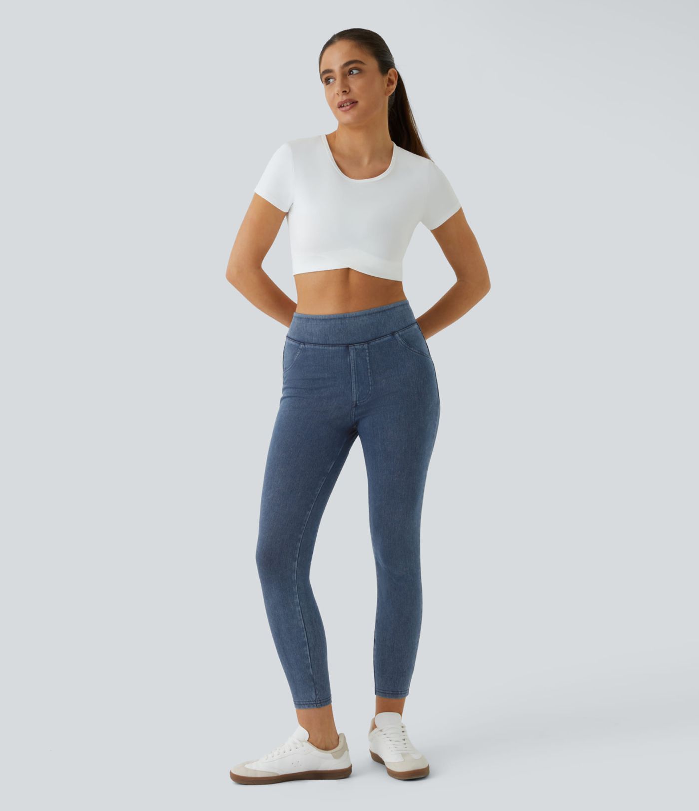 Halara Flex™ High Waisted Pocket Denim Casual Leggings