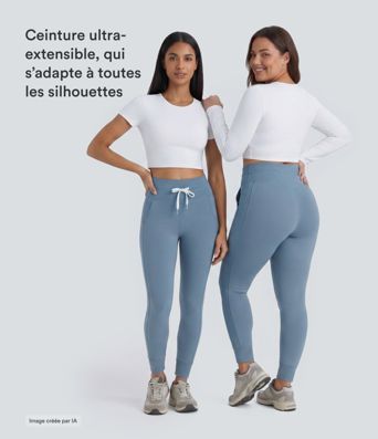 Jogging taille haute Softlyzero™ Plush avec cordon de serrage et poches latérales Jogging taille haute Softlyzero™ Plush avec cordon de serrage et poches latérales