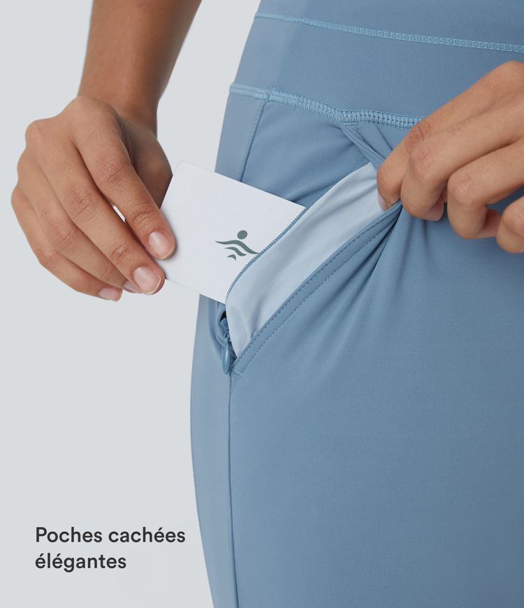 Jogging taille haute Softlyzero™ Plush avec cordon de serrage et poches latérales Jogging taille haute Softlyzero™ Plush avec cordon de serrage et poches latérales