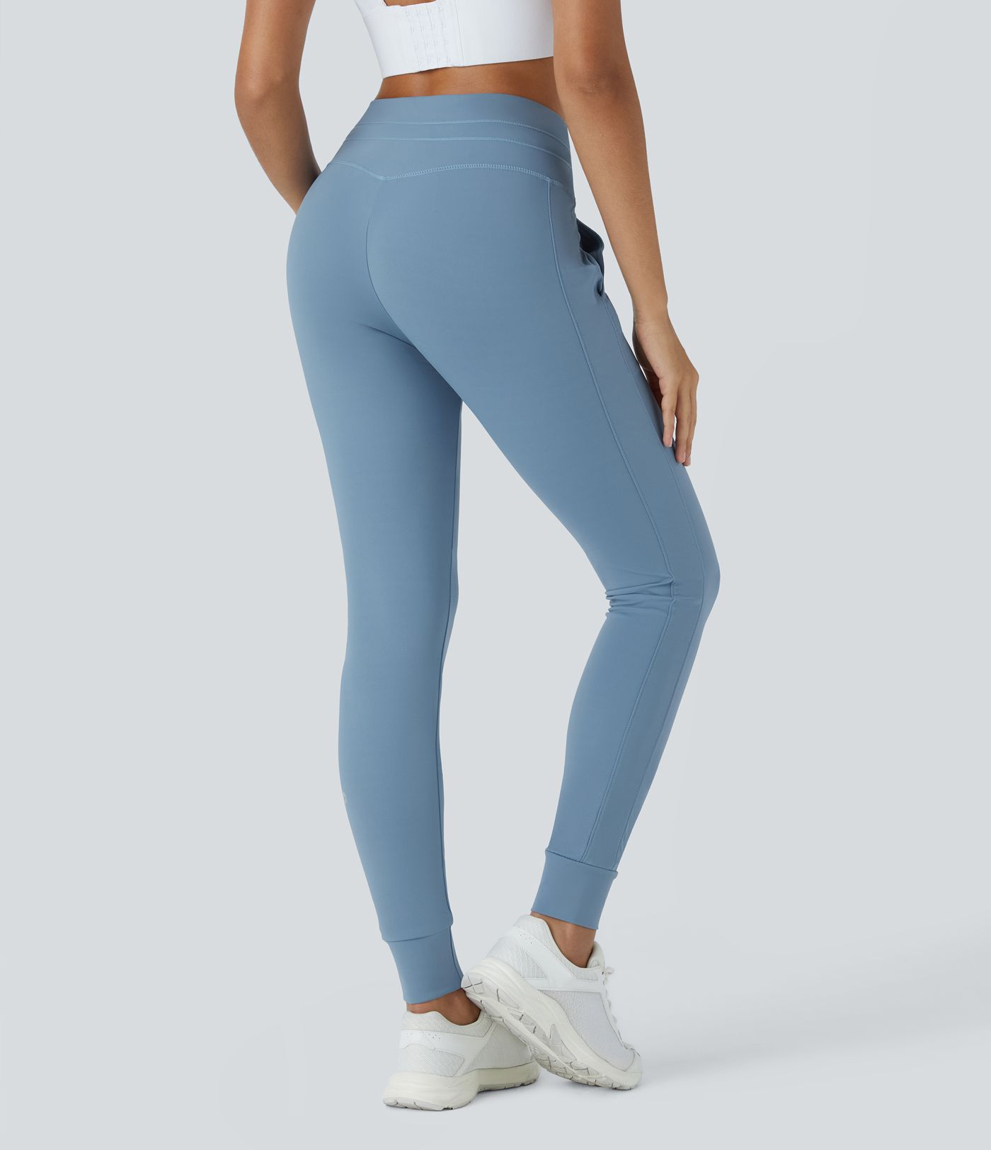 Softlyzero™ Plush Jogginghose mit hohem Bund, Kordelzug, Seitentasche, schlichte Jogginghose in voller Länge