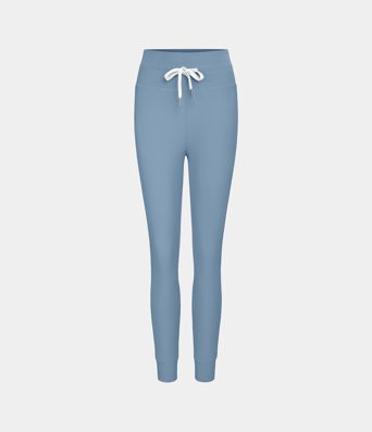 Softlyzero™ Plush Jogginghose mit hohem Bund, Kordelzug, Seitentasche, schlichte Jogginghose in voller Länge