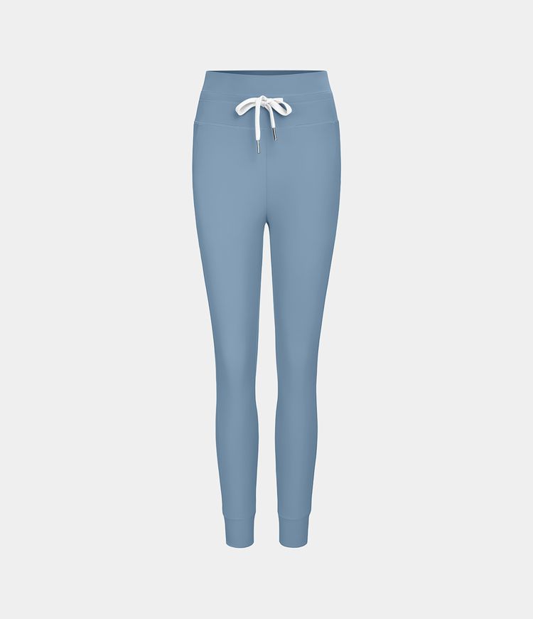 Softlyzero™ Plush Jogginghose mit hohem Bund, Kordelzug, Seitentasche, schlichte Jogginghose in voller Länge