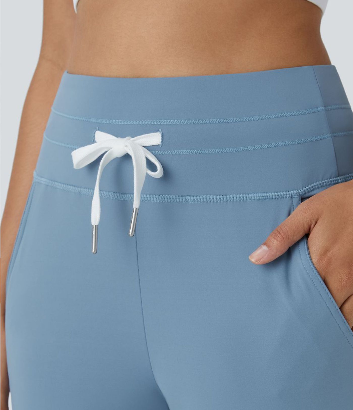 Softlyzero™ Plush Jogginghose mit hohem Bund, Kordelzug, Seitentasche, schlichte Jogginghose in voller Länge
