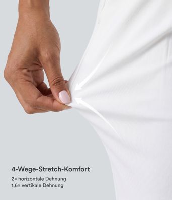 Halara Flex™ DayStretch - Bürohose mit mittelhhoem Crossover-Bund, Seitentaschen und Barrel-Leg