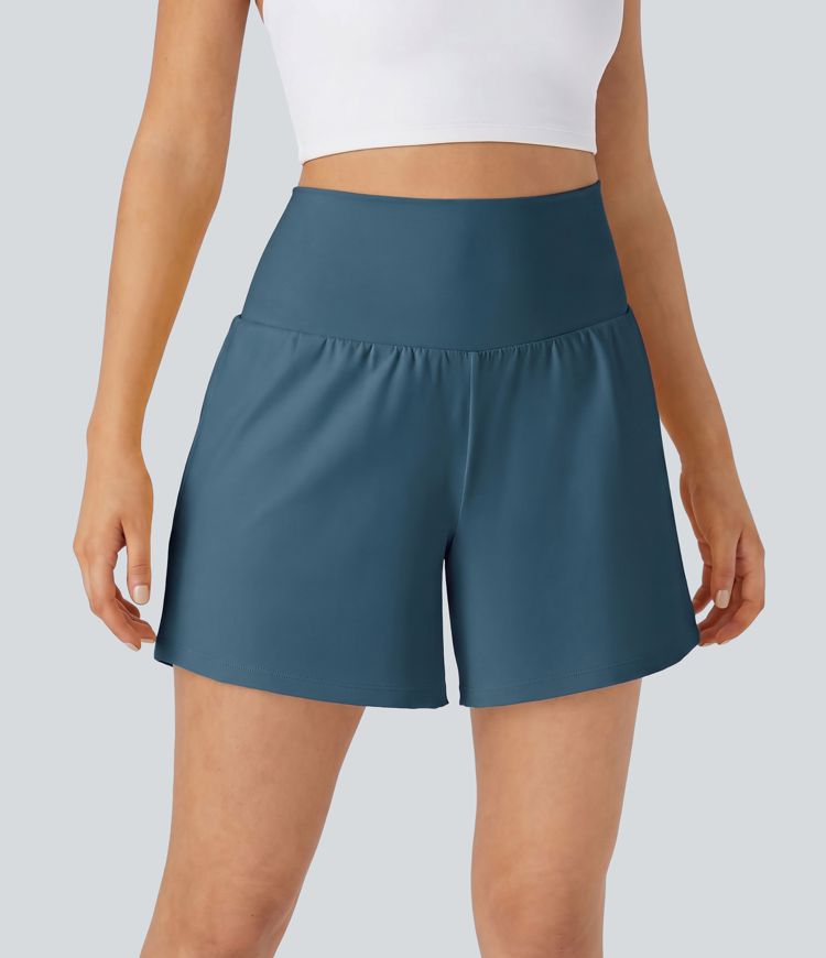 SoftlyZero™ Airy - Super hoch taillierte 2-in-1-Yoga-Shorts mit Gesäßtasche und Seitentasche-längere Länge SoftlyZero™ Airy - Super hoch taillierte 2-in-1-Yoga-Shorts mit Gesäßtasche und Seitentasche-längere Länge