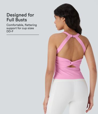 SoftlyZero™ Plush Cut Out Yoga Tank Vest Top DD-F Cups