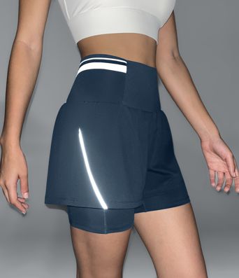 SoftlyZero™ Airy Reflective Super High Waisted Tummy Control 2-in-1 Cool Touch Workout Shorts 5'' with Pockets
