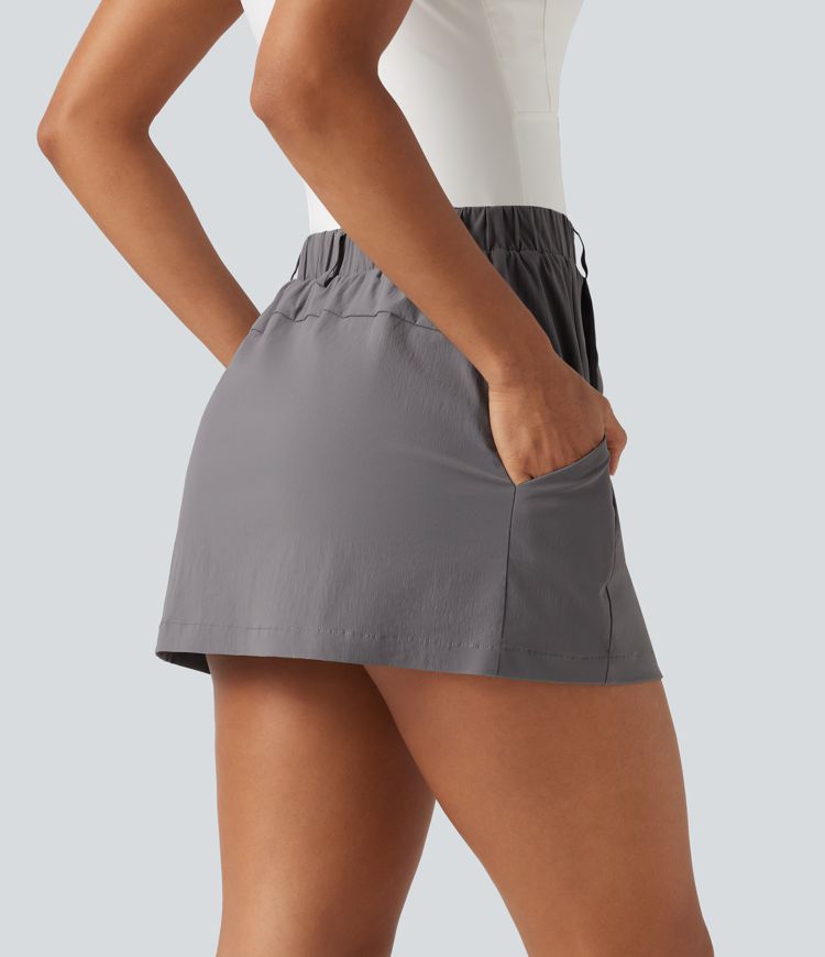 Mid Rise 2-in-1 Mini Golf Skirt with Pockets-Golf Tee