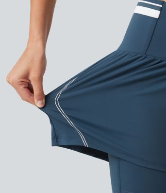 SoftlyZero™ Airy Reflective Super High Waisted Tummy Control 2-in-1 Cool Touch Workout Shorts 5'' with Pockets