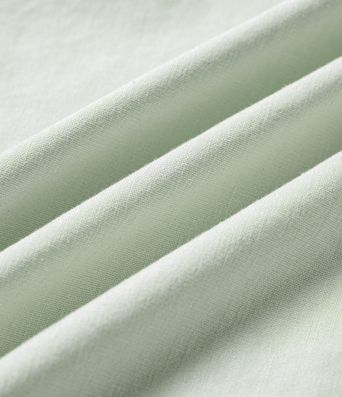 Blouse décontractée col V à mancherons en coton et lin