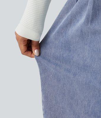Halara Flex™ High Waisted Barrel Leg Casual Jeans with Pockets Halara Flex™ High Waisted Barrel Leg Casual Jeans with Pockets