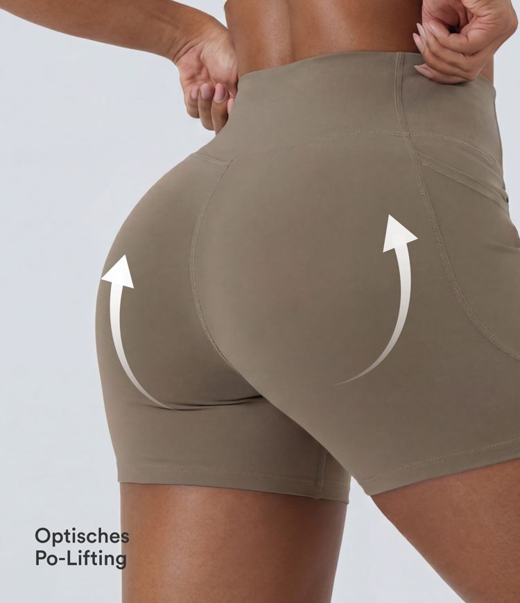 Halara UltraSculpt™ - Formende Workout-Leggings mit hohem Bund, Seitentaschen und Bauchkontrolle - 12,7 cm