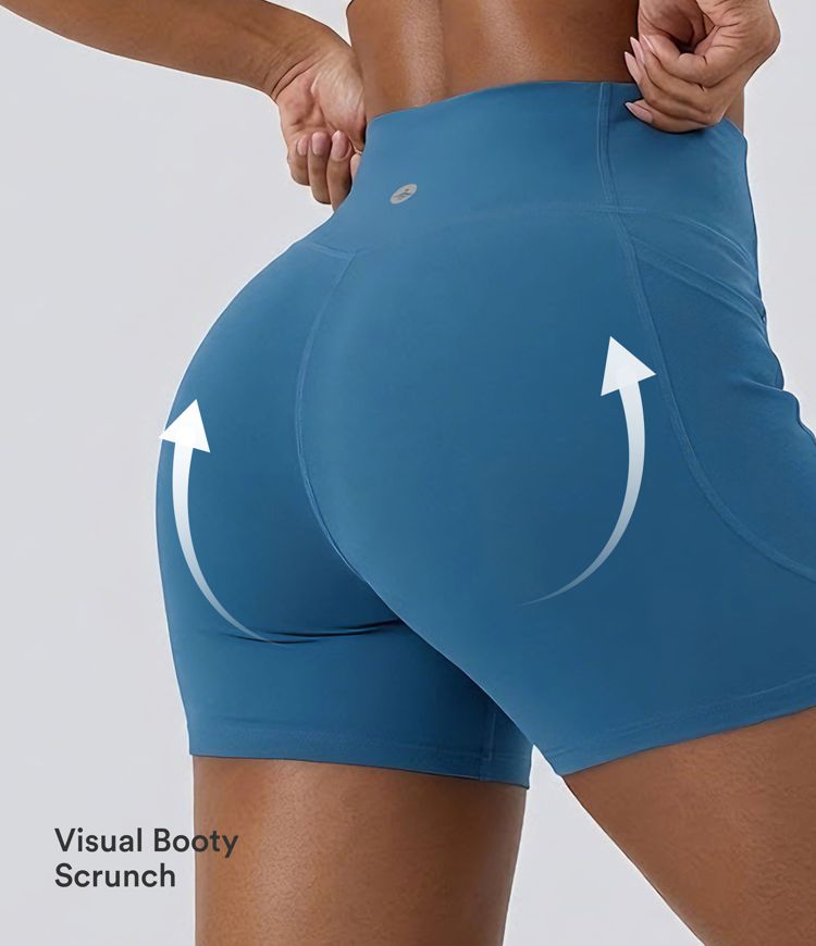 Halara UltraSculpt™ High Waisted Tummy Control Side Pocket Shaping Training Biker Shorts 5''
