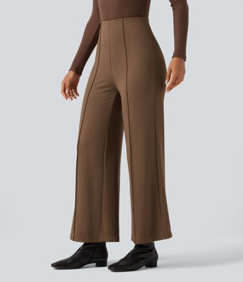 Halara Flex™ High Waisted Pintuck Wide Leg Work Pants Halara Flex™ High Waisted Pintuck Wide Leg Work Pants