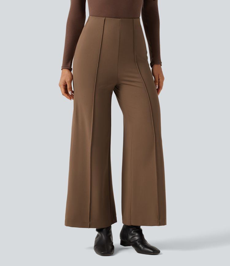 Halara Flex™ High Waisted Pintuck Wide Leg Work Pants Halara Flex™ High Waisted Pintuck Wide Leg Work Pants