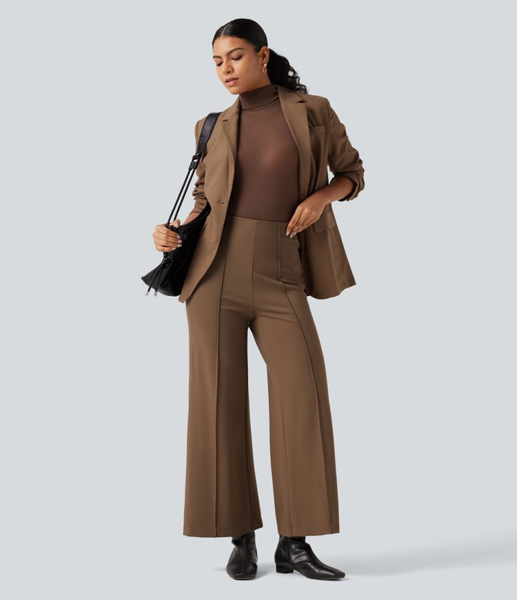 Halara Flex™ High Waisted Pintuck Wide Leg Work Pants Halara Flex™ High Waisted Pintuck Wide Leg Work Pants