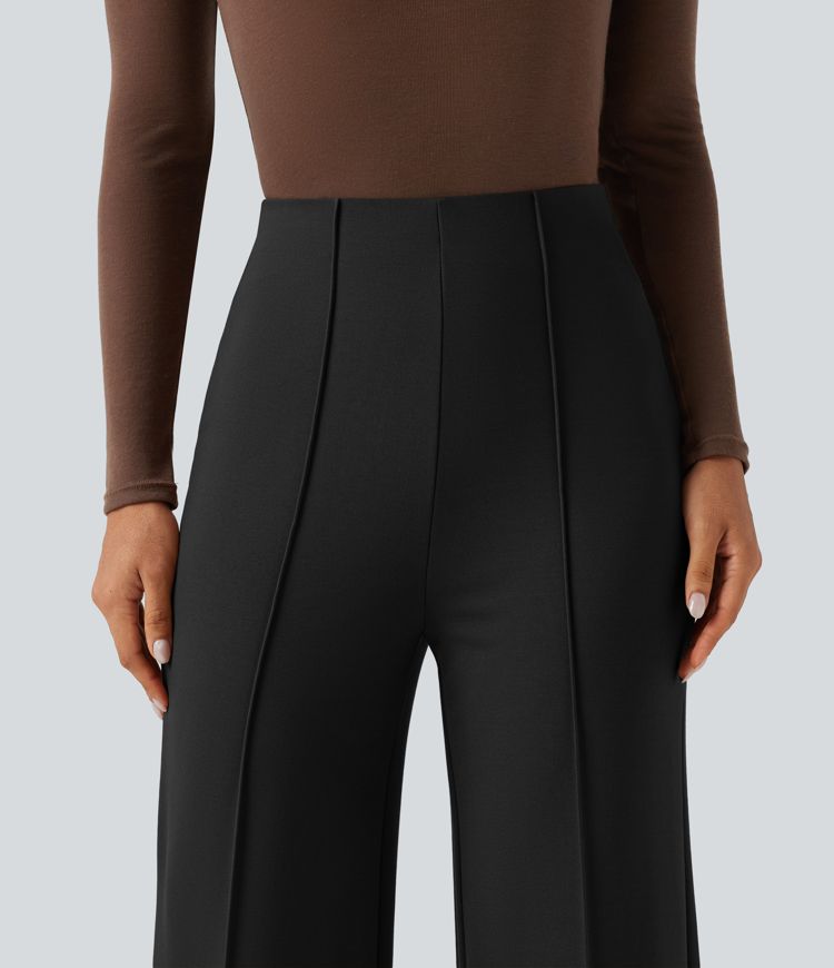 Halara Flex™ - Stoffhose mit hohem Bund, Abnähern und weitem Bein
