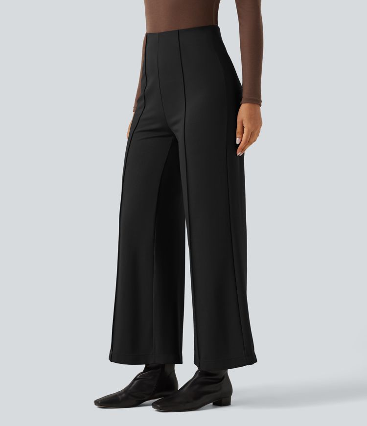 Halara Flex™ - Stoffhose mit hohem Bund, Abnähern und weitem Bein