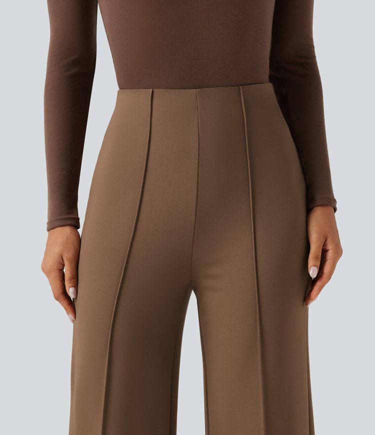 Halara Flex™ High Waisted Pintuck Wide Leg Work Pants Halara Flex™ High Waisted Pintuck Wide Leg Work Pants