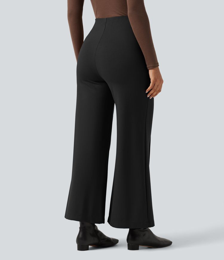 Halara Flex™ - Stoffhose mit hohem Bund, Abnähern und weitem Bein