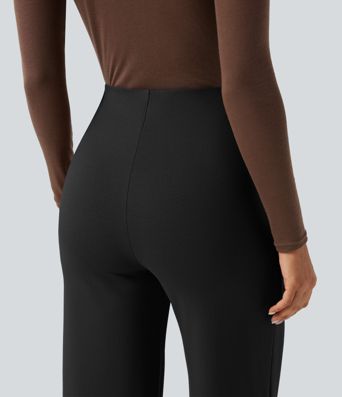 Halara Flex™ - Stoffhose mit hohem Bund, Abnähern und weitem Bein