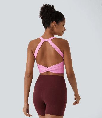 Softlyzero™ Plush - Rückenfreies, verkürztes Yoga-Tanktop - A-C Cups